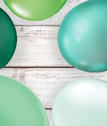 Green Coloured Latex and Foil Balloon | Order Today